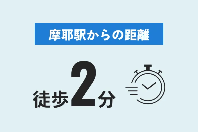 摩耶駅からの距離 徒歩2分